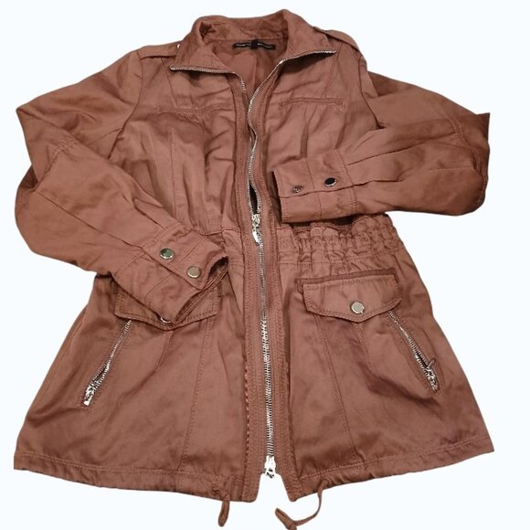 WHITE HOUSE BLACK MARKET Burgundy Utility Jacket Size 4 EUC - Picture 12 of 16